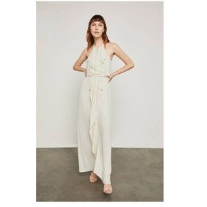 BCBGMAXAZRIA Off-White Cream Maxi Gown | Halter